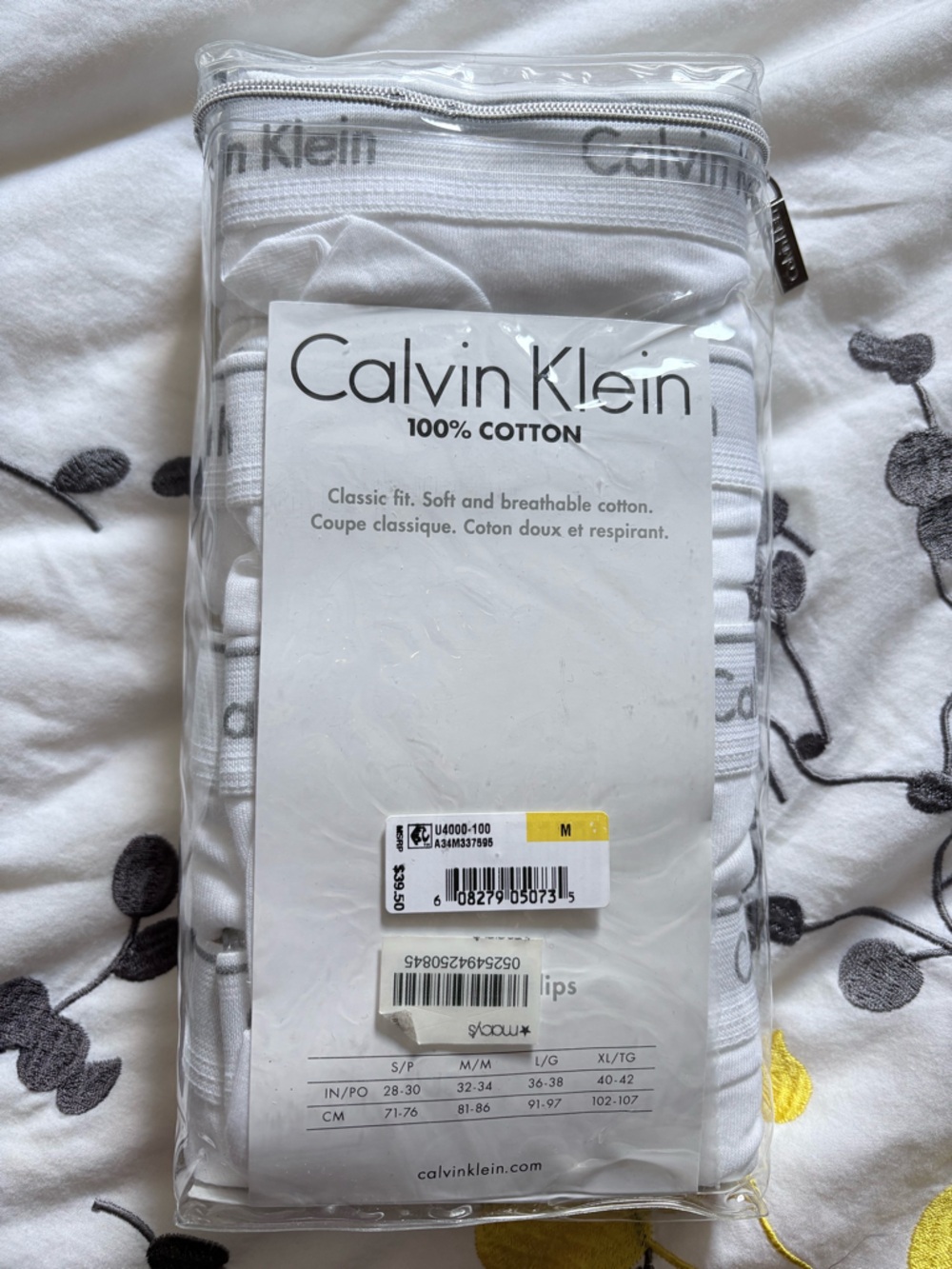Calvin Klein Men’s White Briefs - Pack of 4 - Picture 4 of 6